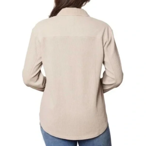 4/$25 Briggs Waffle Knit Casual Button Down Shacket - Picture 2 of 6